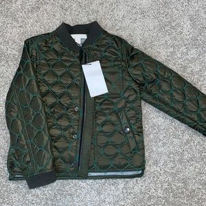 Burberry - Olive - quilted bomber jacket - toddler size 6 -NWT - never been worn